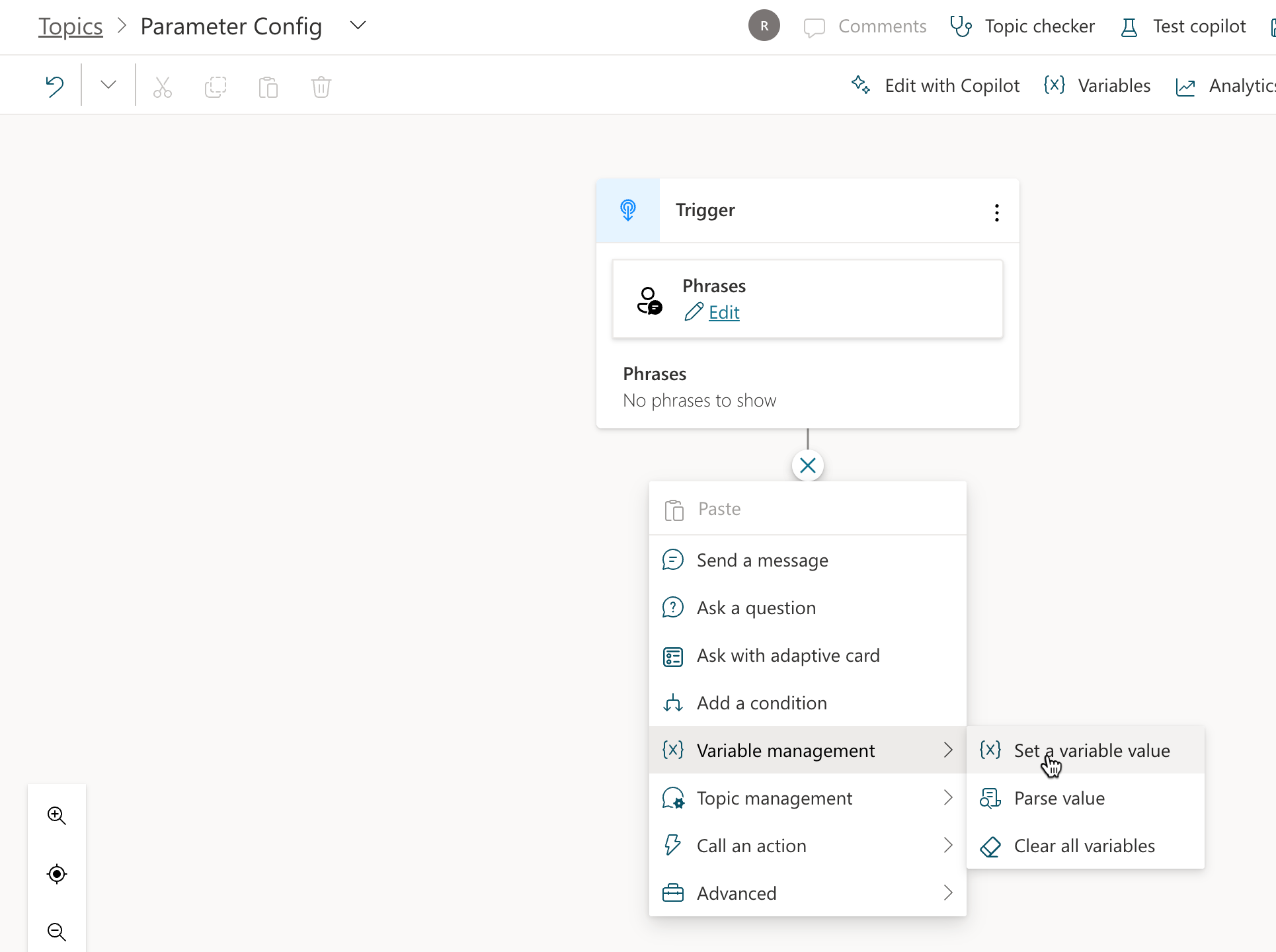 Pass Parameters to Copilot Studio Bot from Calling Site