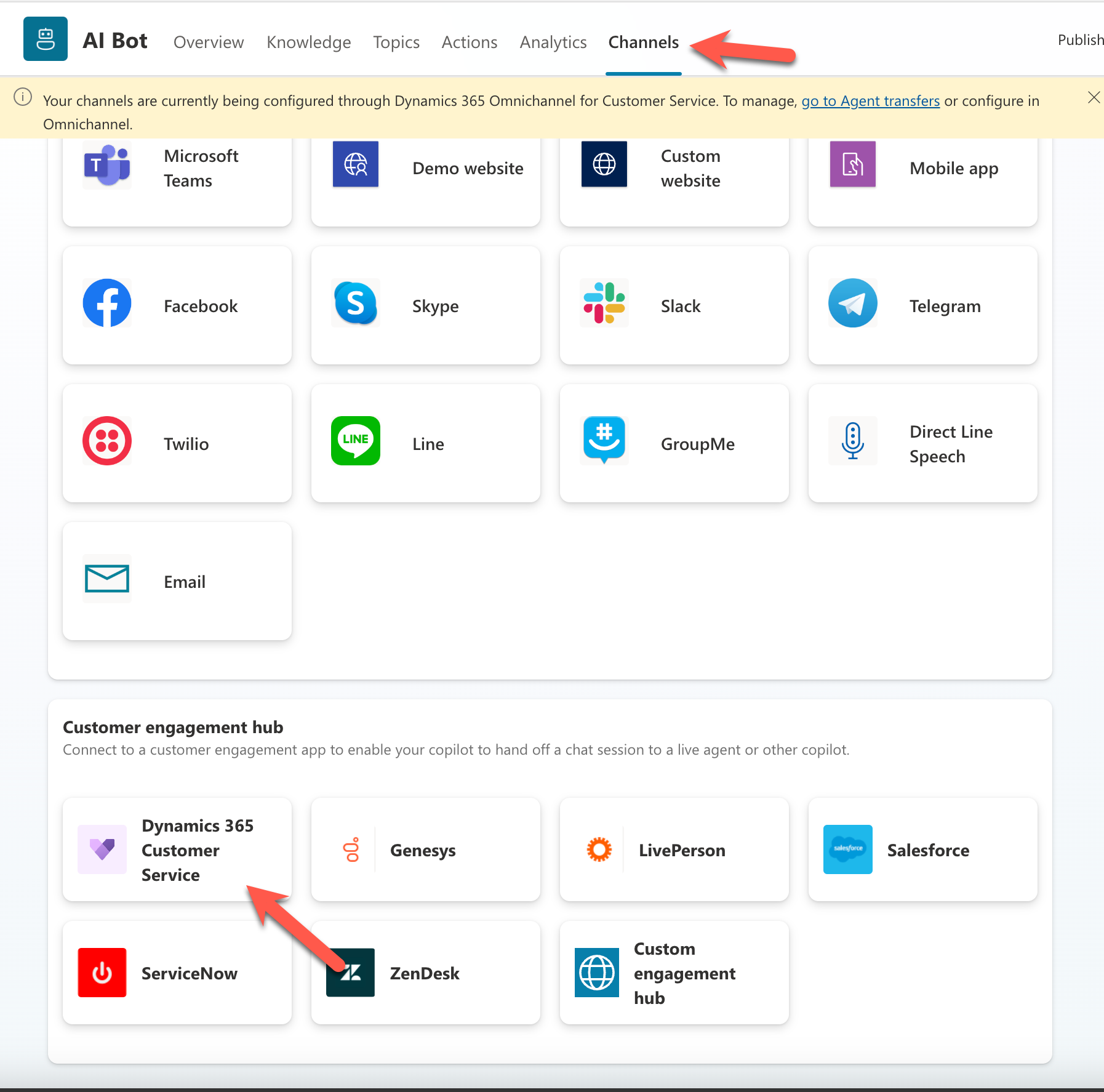 Copilot Studio - Hand off to Live Agent in Customer Service Workspace
