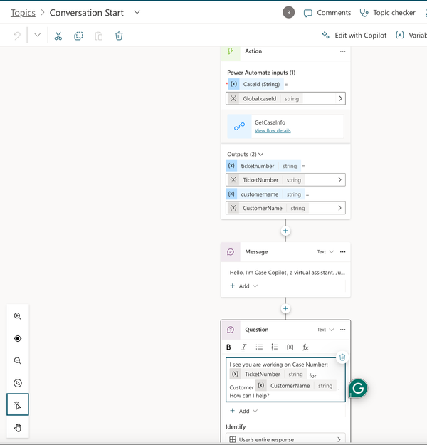Open a Copilot Studio Bot in Model Driven App Side Pane with Context
